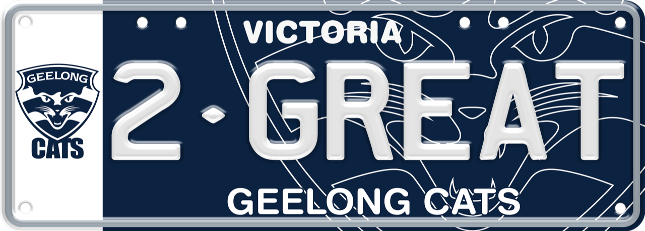 Geelong Cats example premium plate