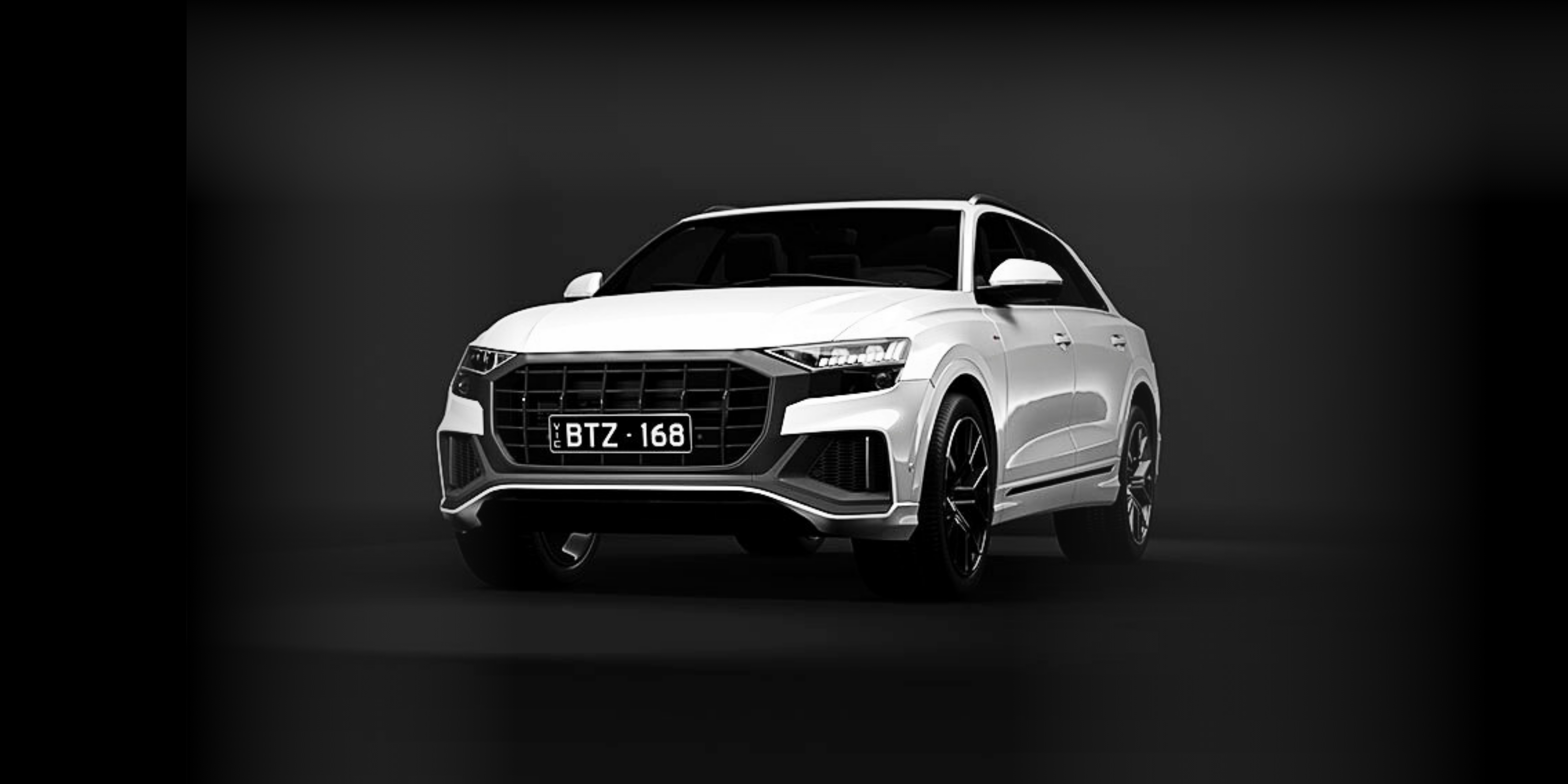 white-car-black-plates