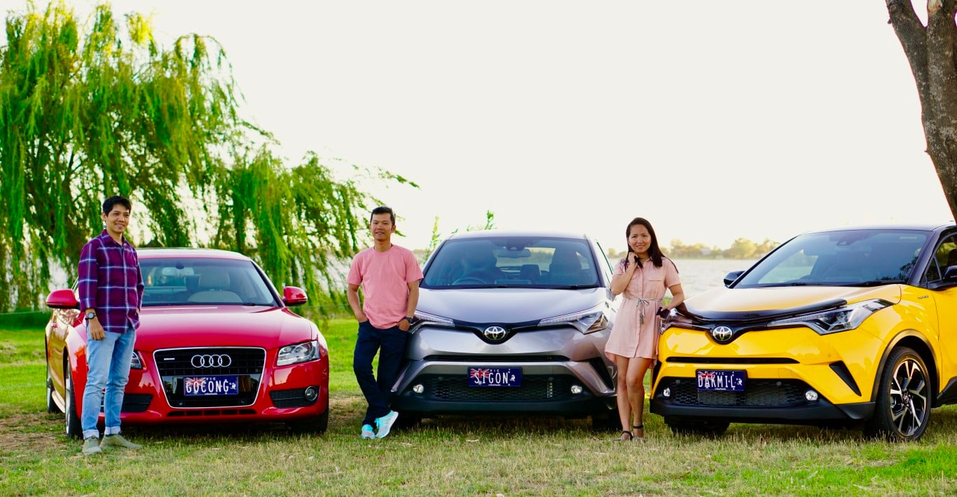 Image of 3 vehicle and their owners