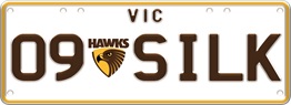 Hawthorn Hawks sample AFL upgrade plate